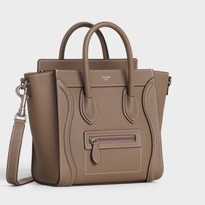 Celine NANO Luggage Handbag in Drummed Calfskin